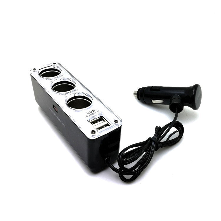 Cigaretteutag adapter 3x ciggkontakt och 2x USB