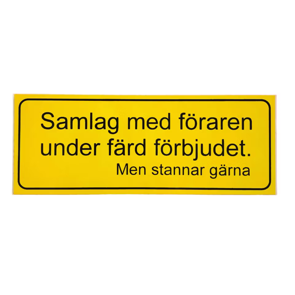 Samlag med föraren - Klistermärke