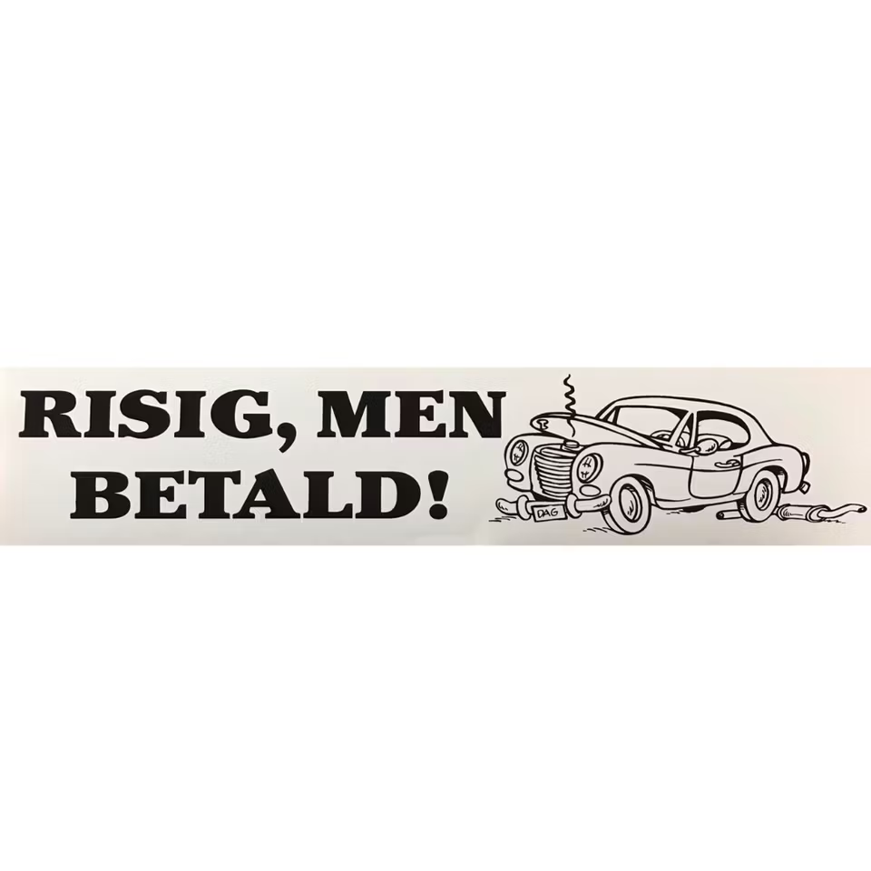 Risig, men betald! - Klistermärke