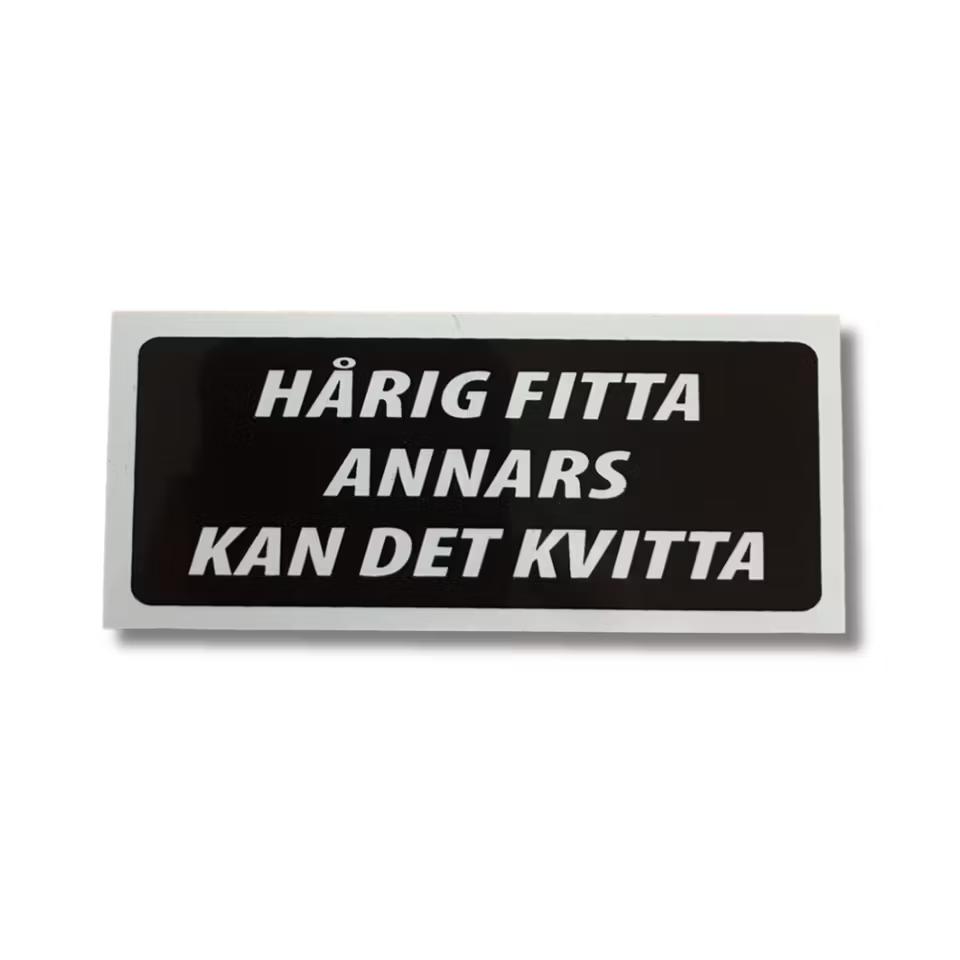 Hårig Fitta - Klistermärke