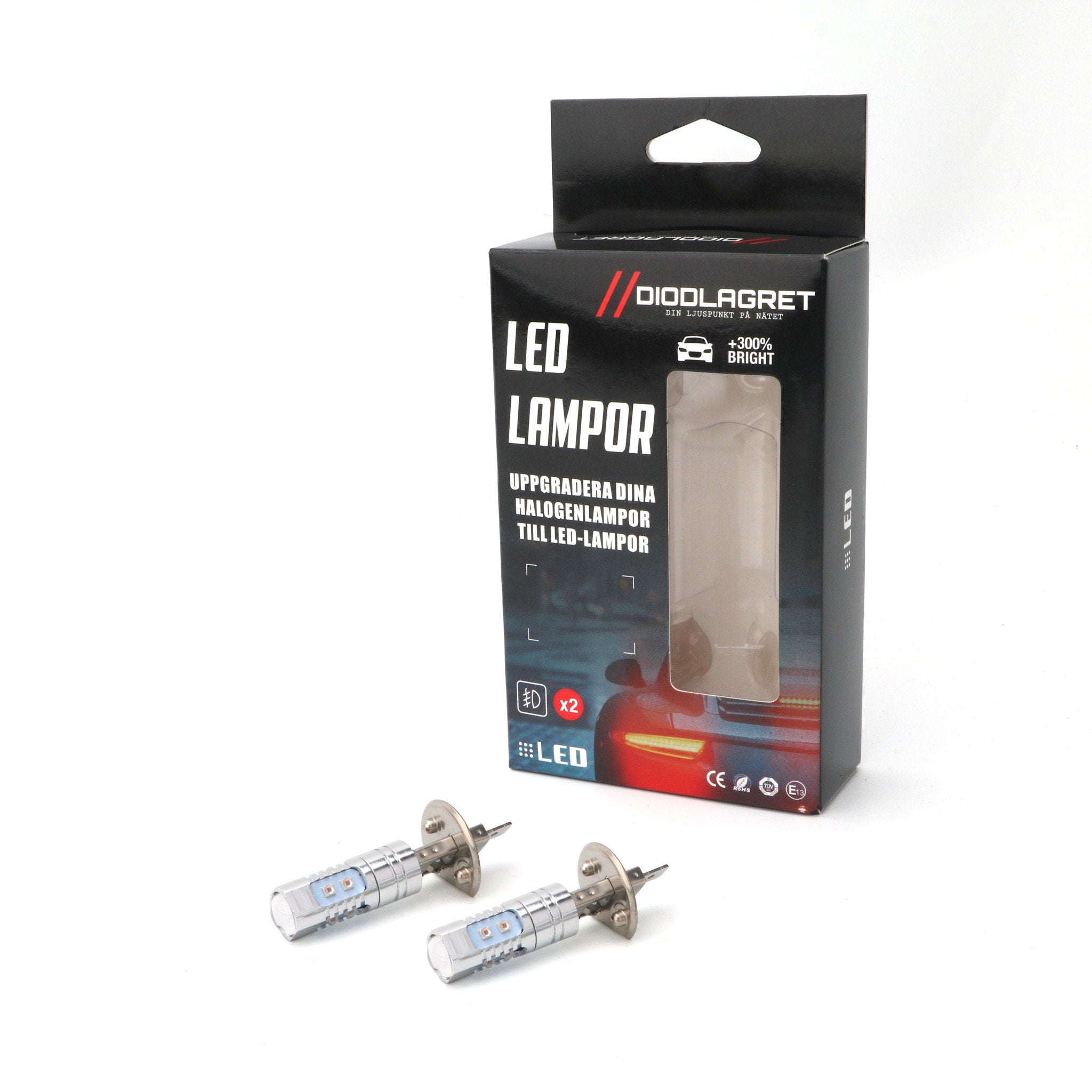 H1 Led-lampor 2pack Orange/Amber Dimljuslampor