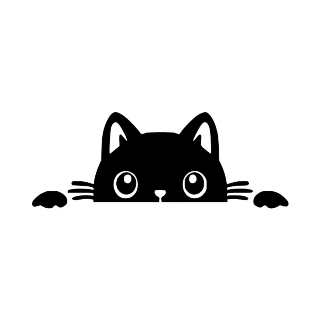 Dekal Katt tittar fram