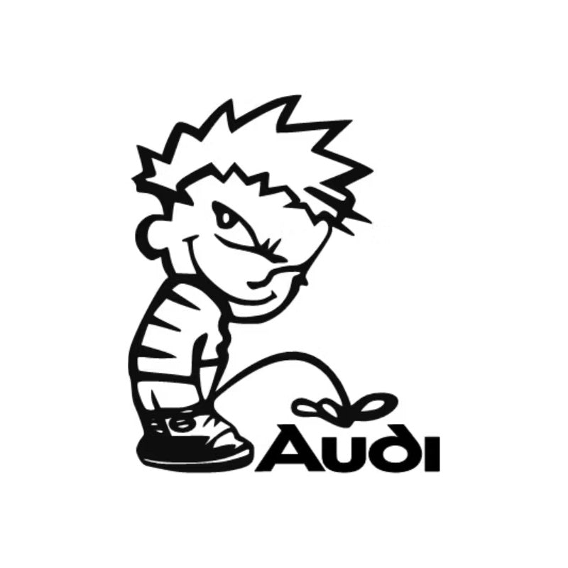 Dekal Kalle Kissar på Audi