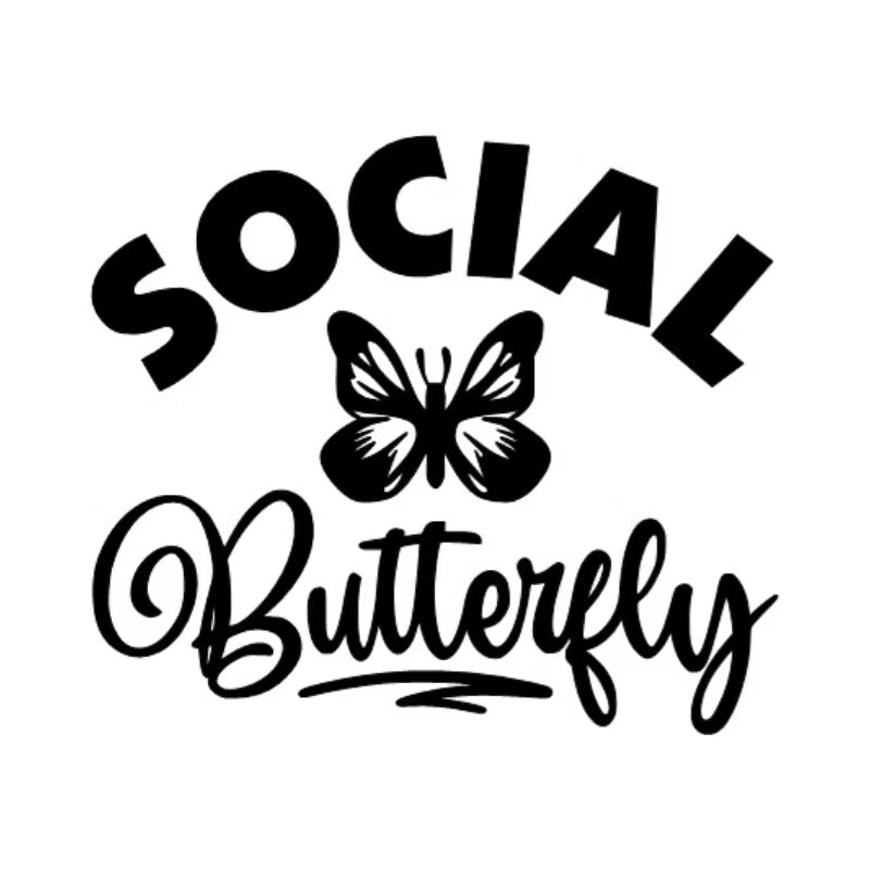 Dekal Social butterfly