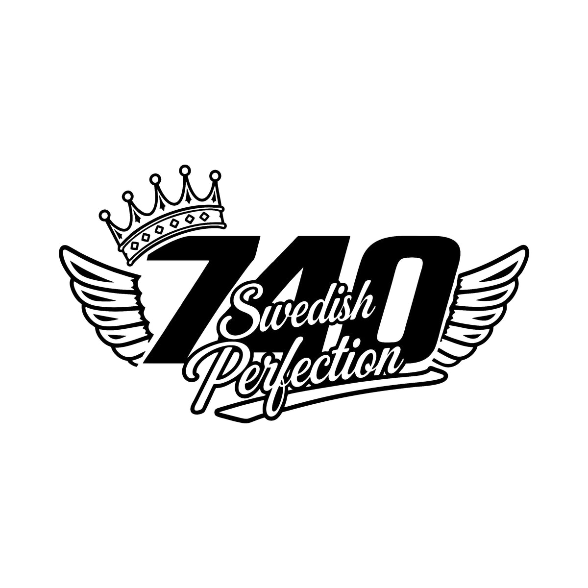 740 Swedish perfection vinge - Dekal