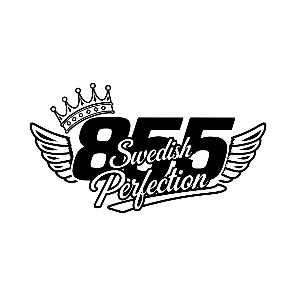 855 Swedish perfection vinge - Dekal
