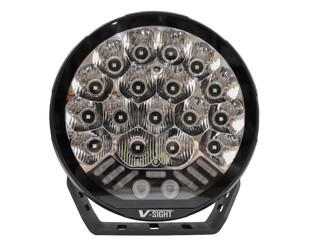V-Sight ROADKING 9" LED-Extraljus med blixtljus och positionsljus