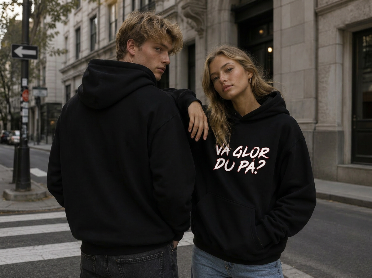 Hoodie Va glor du på?