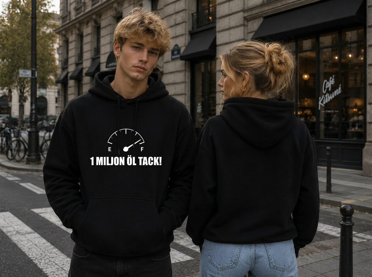 Hoodie 1 MILJON ÖL TACK!