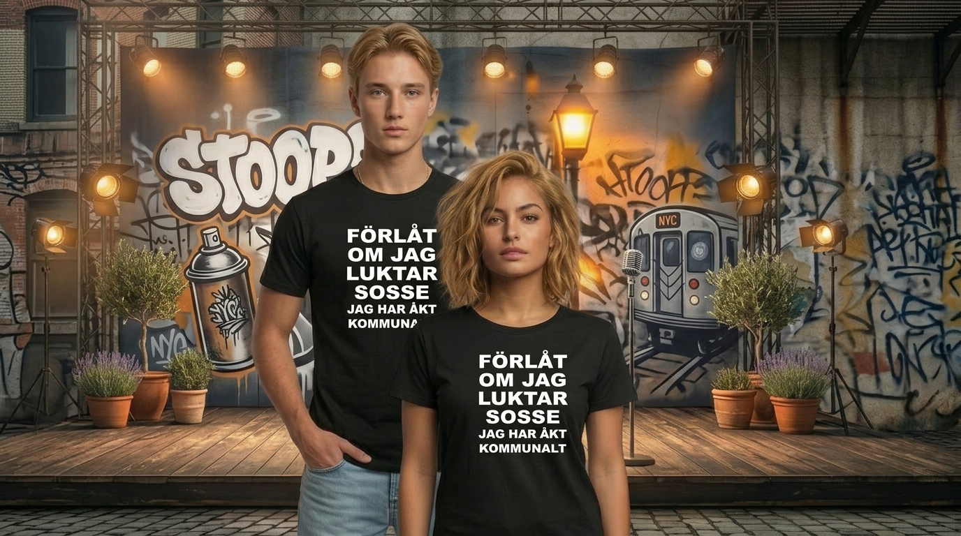 T-shirt Förlåt om jag luktar sosse