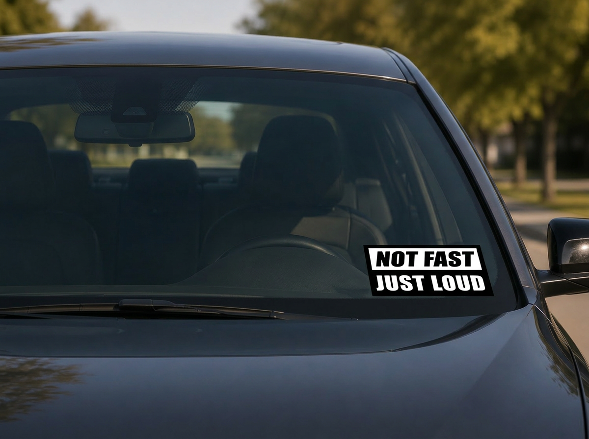 Dekal NOT FAST JUST LOUD