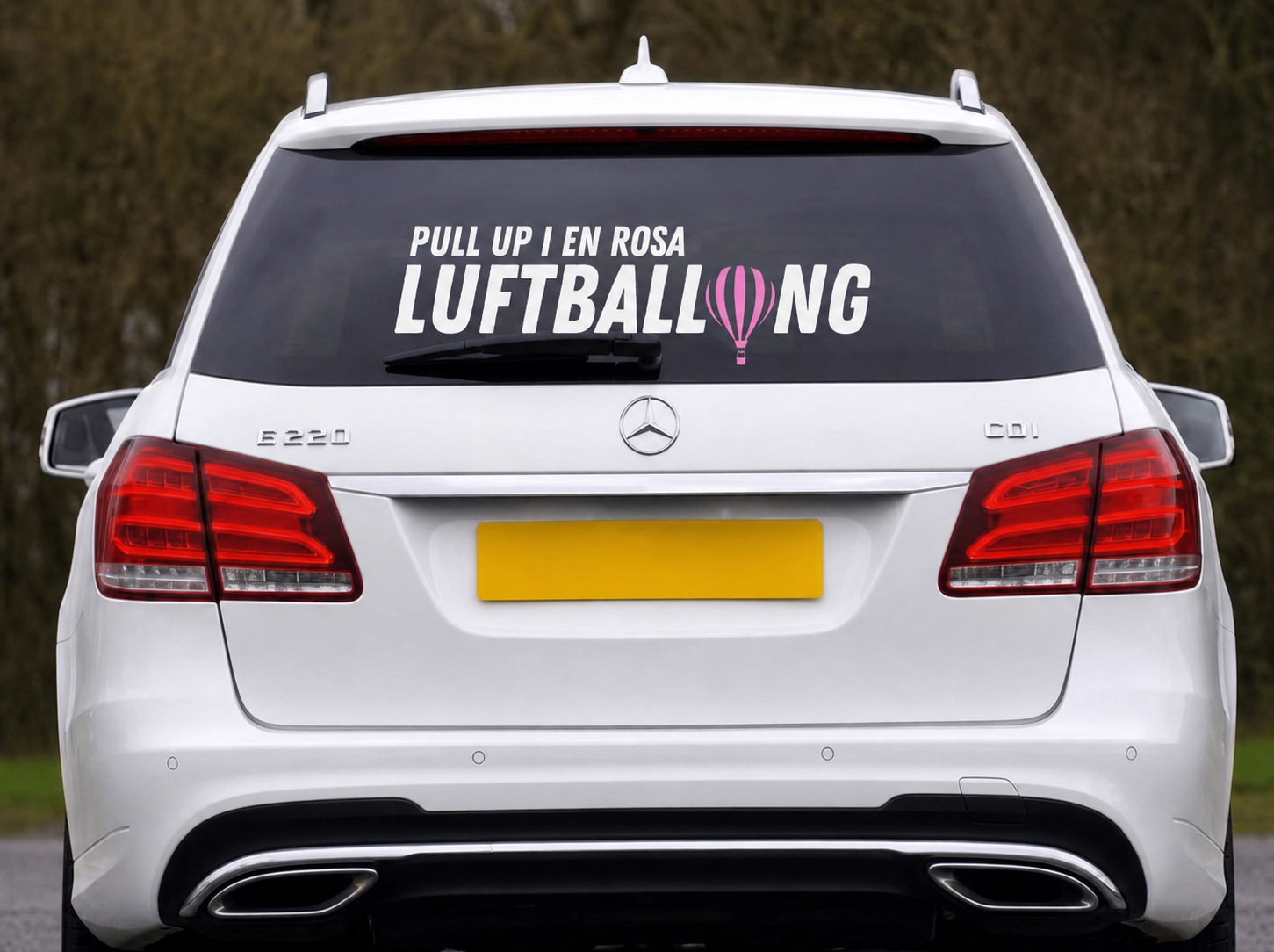 Pull up i en rosa luftballong Dekal