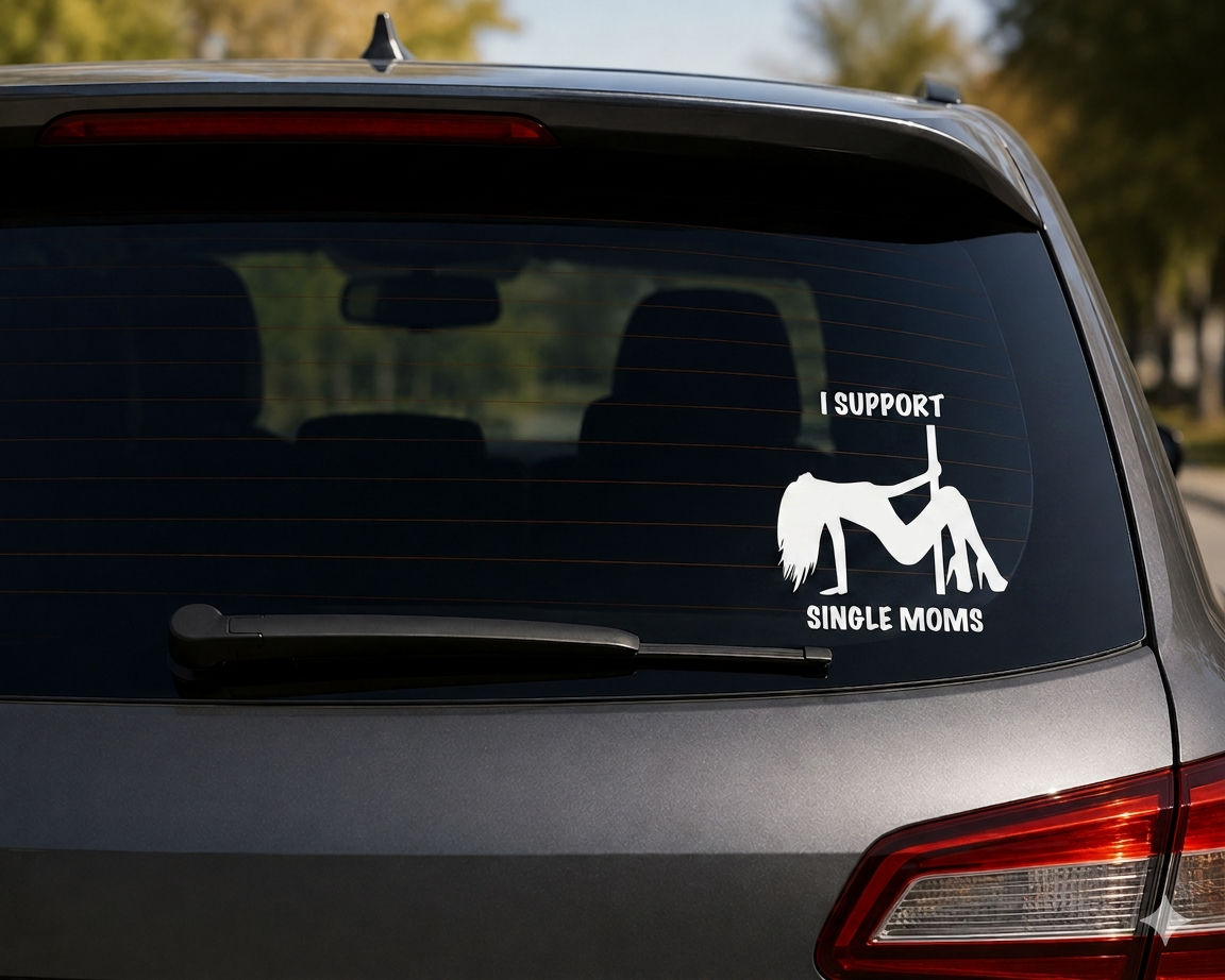 Dekal - I SUPPORT SINGEL MOMS