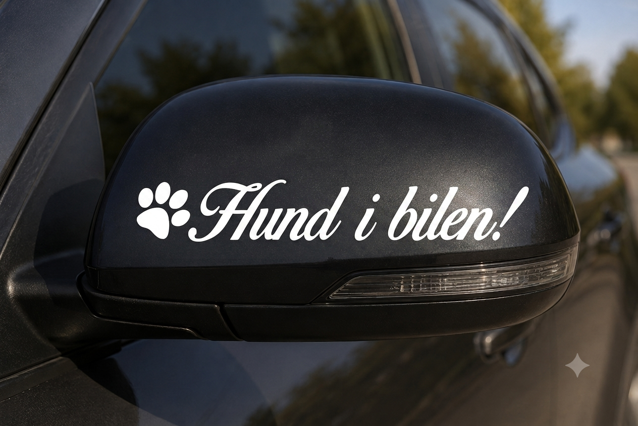 Dekal - Hund i bilen!