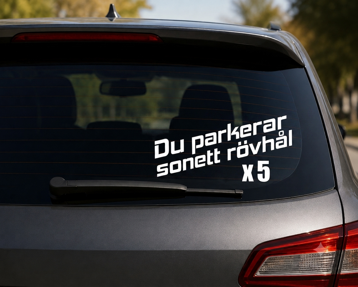 Du parkerar som en fitta /5-pack/