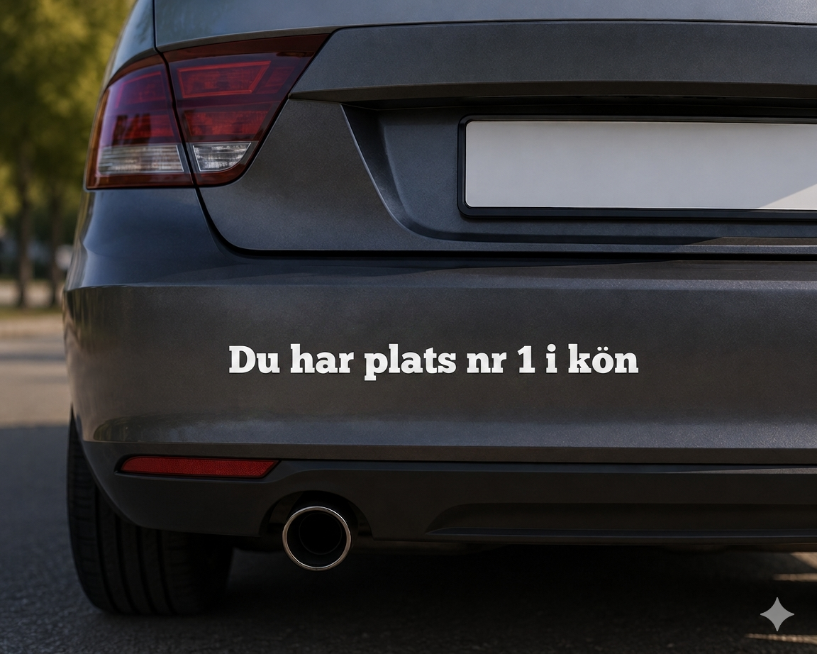 Dekal Du har plats nr 1 i kön