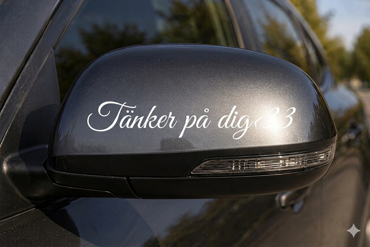 Tänker på dig Dekal