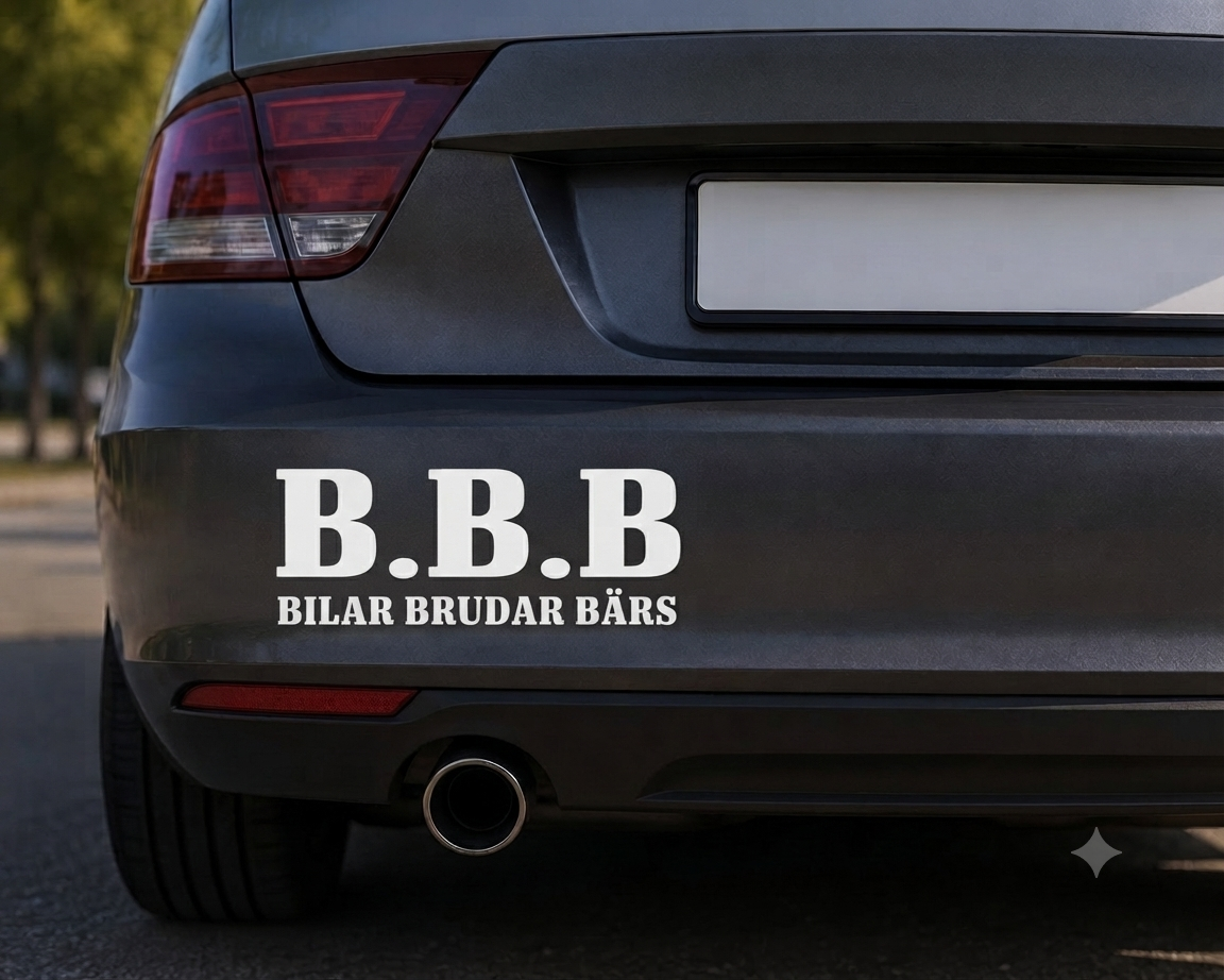 Dekal Bilar Brudar Bärs