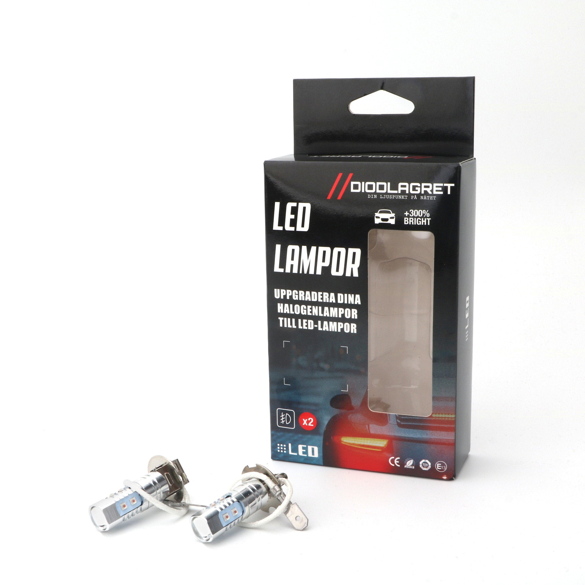 H3 Led-lampor 2pack Orange/Amber Dimljuslampor