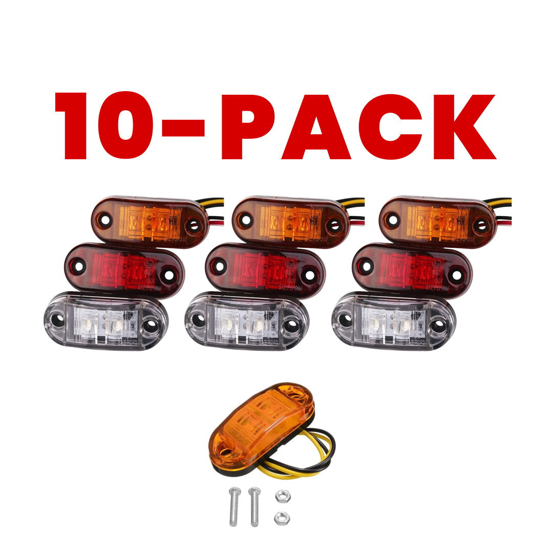 Positionsljus-sidomarkering 12/24V - 10 PACK