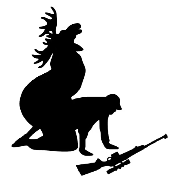 Dekal - Älg & Jägare