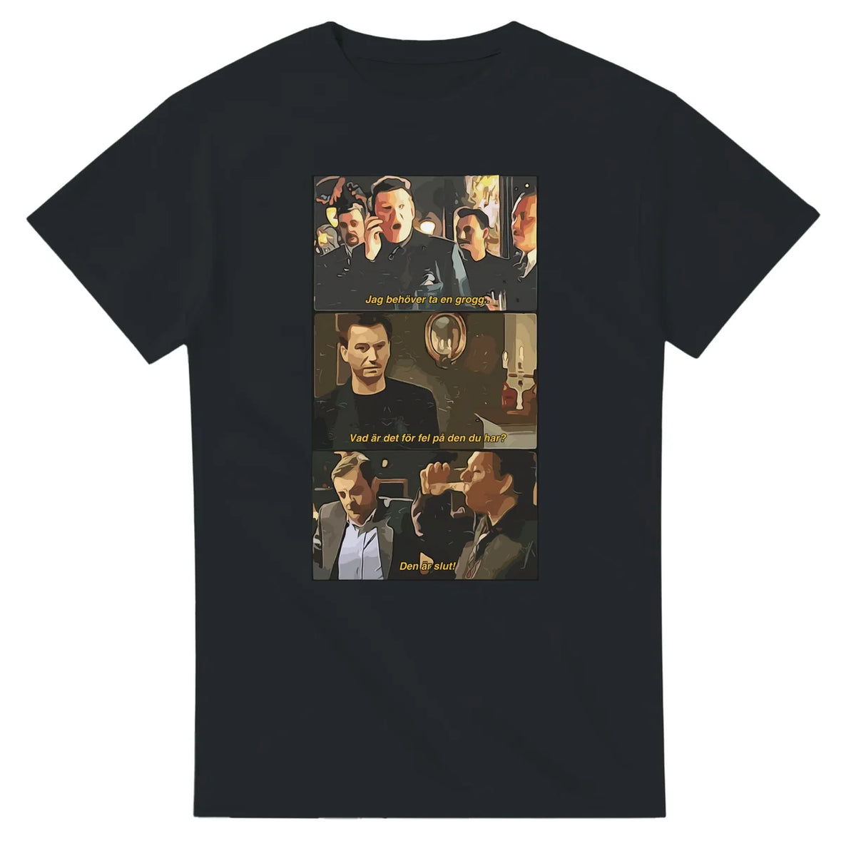 Groggen är Slut (Tryck Fram) T-Shirt