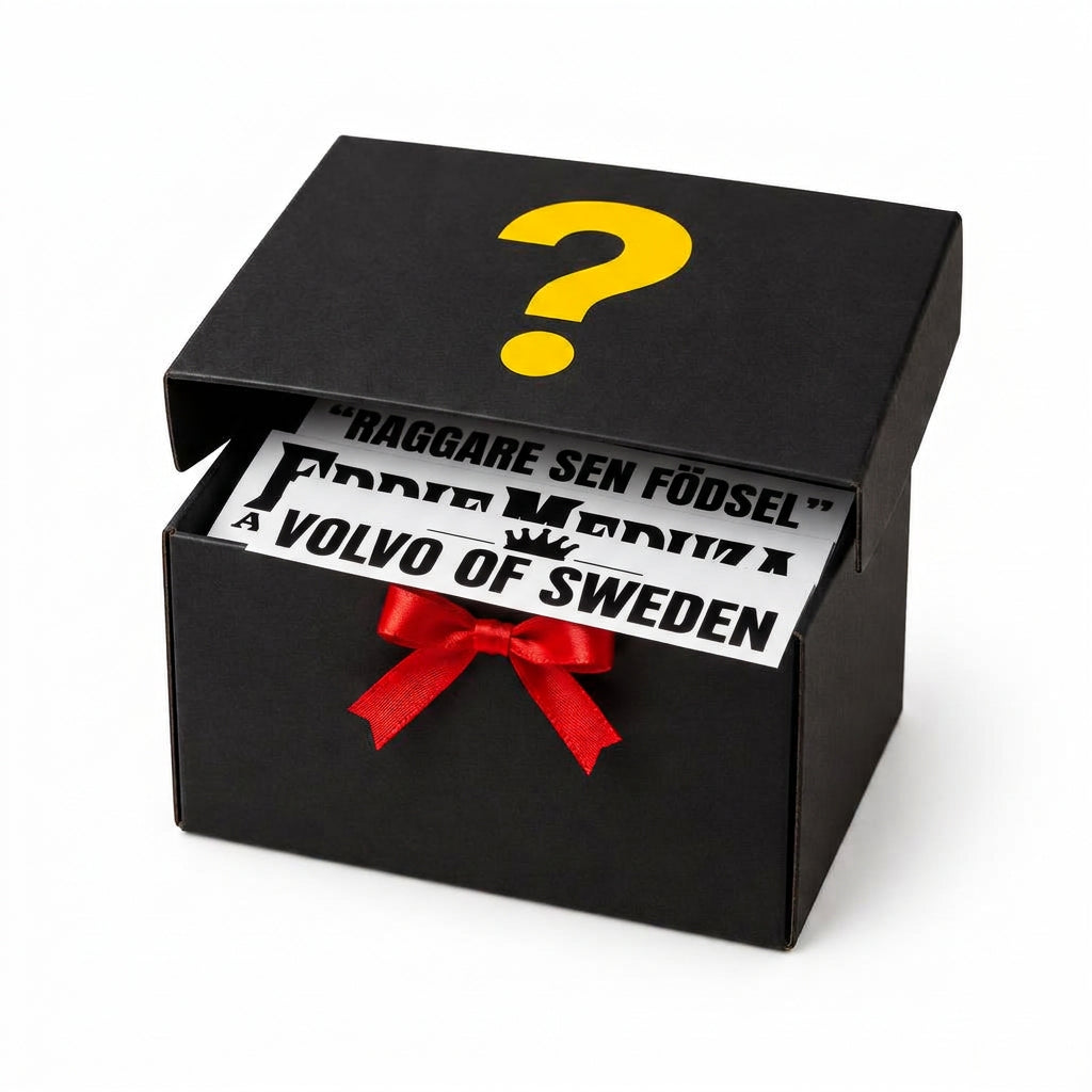 Mystery Box med dekaler från Diodlagret – julklapp