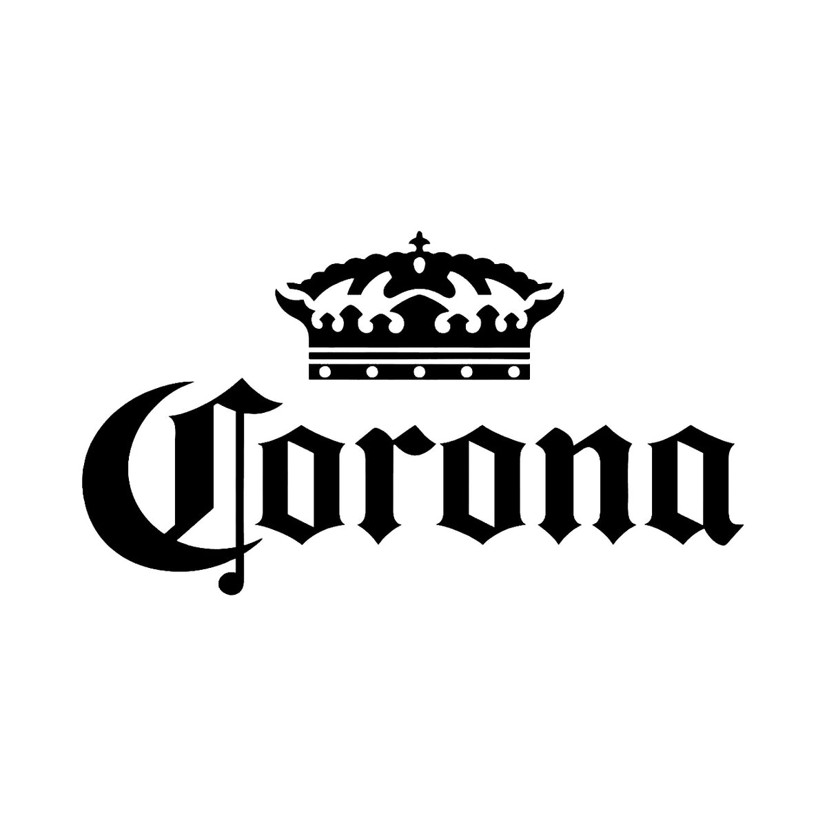 Corona med krona - Dekal