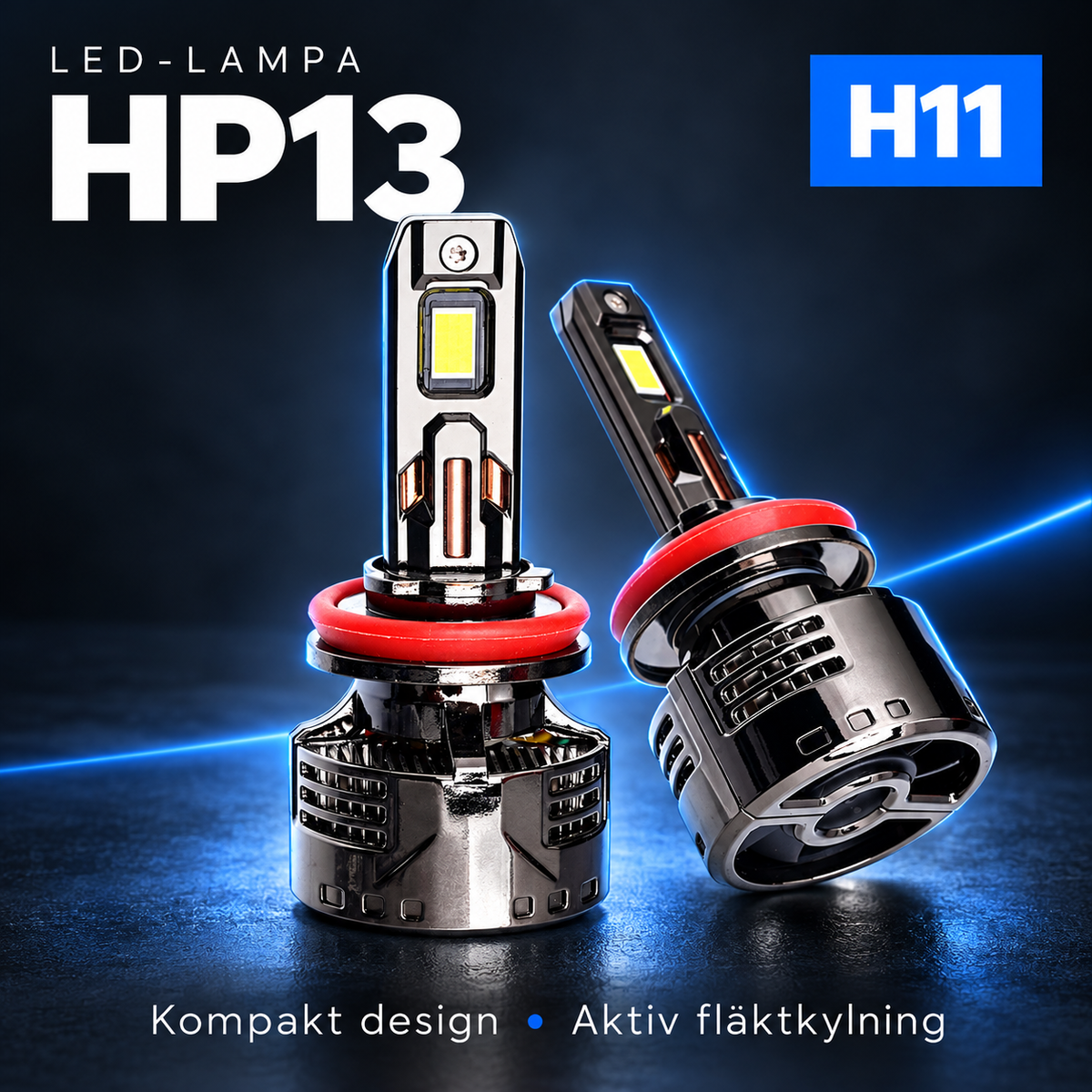 HP13 LED-lampor H11 – 2-pack