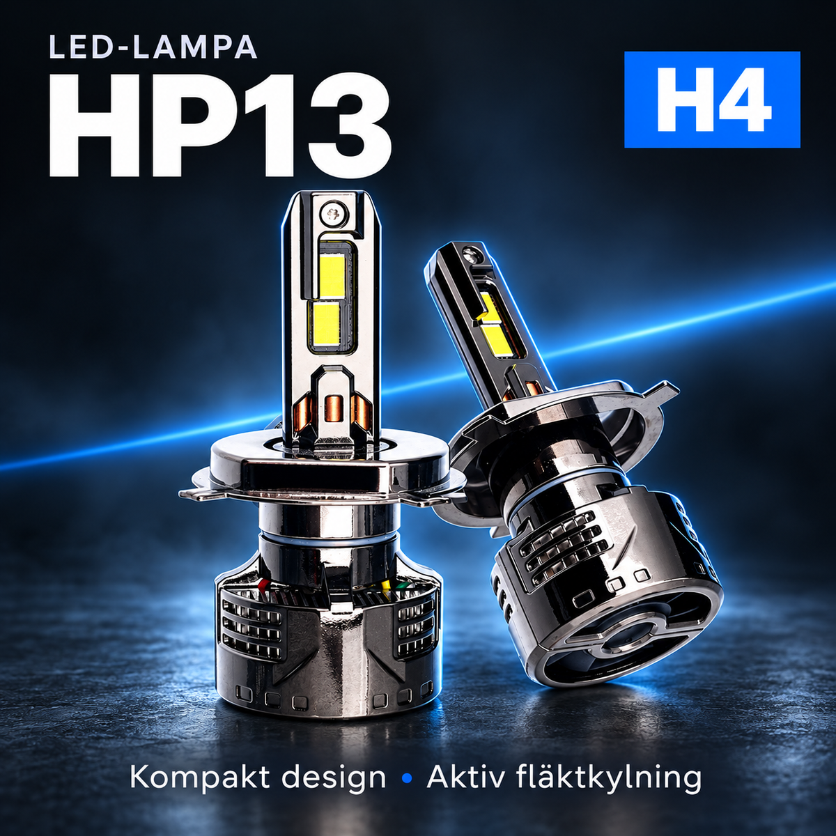 HP13 LED-lampor H4 – 2-pack