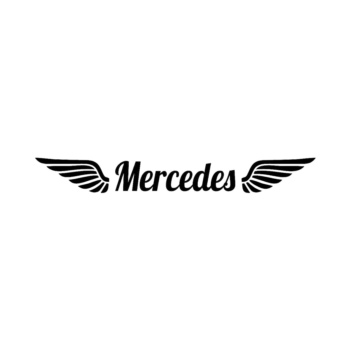 Mercedes med vinge - Dekal