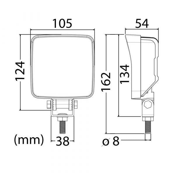 BACKBELYSNING R148 1200lm 18W