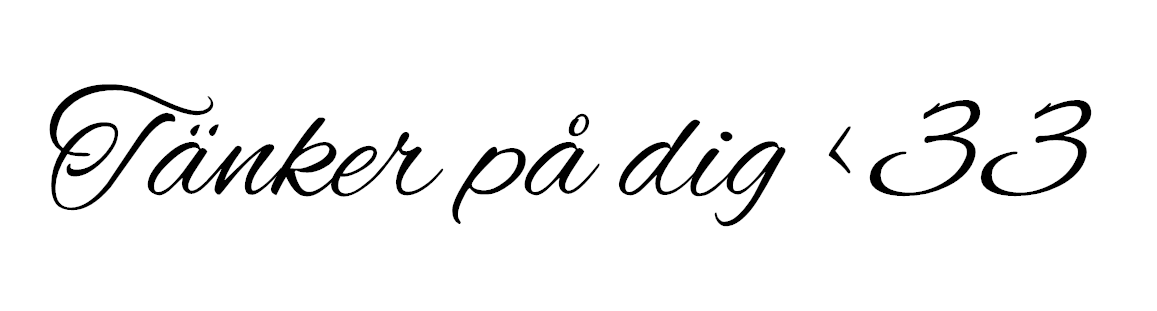 Tänker på dig <33 Dekal #3