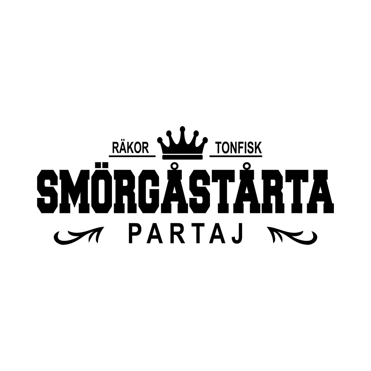 Räkor, tonfisk, smörgåstårta, partaj - Dekal