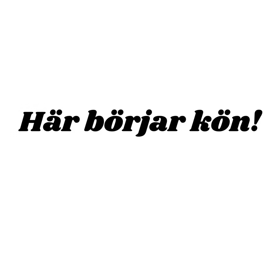 Dekal Här börjar kön!