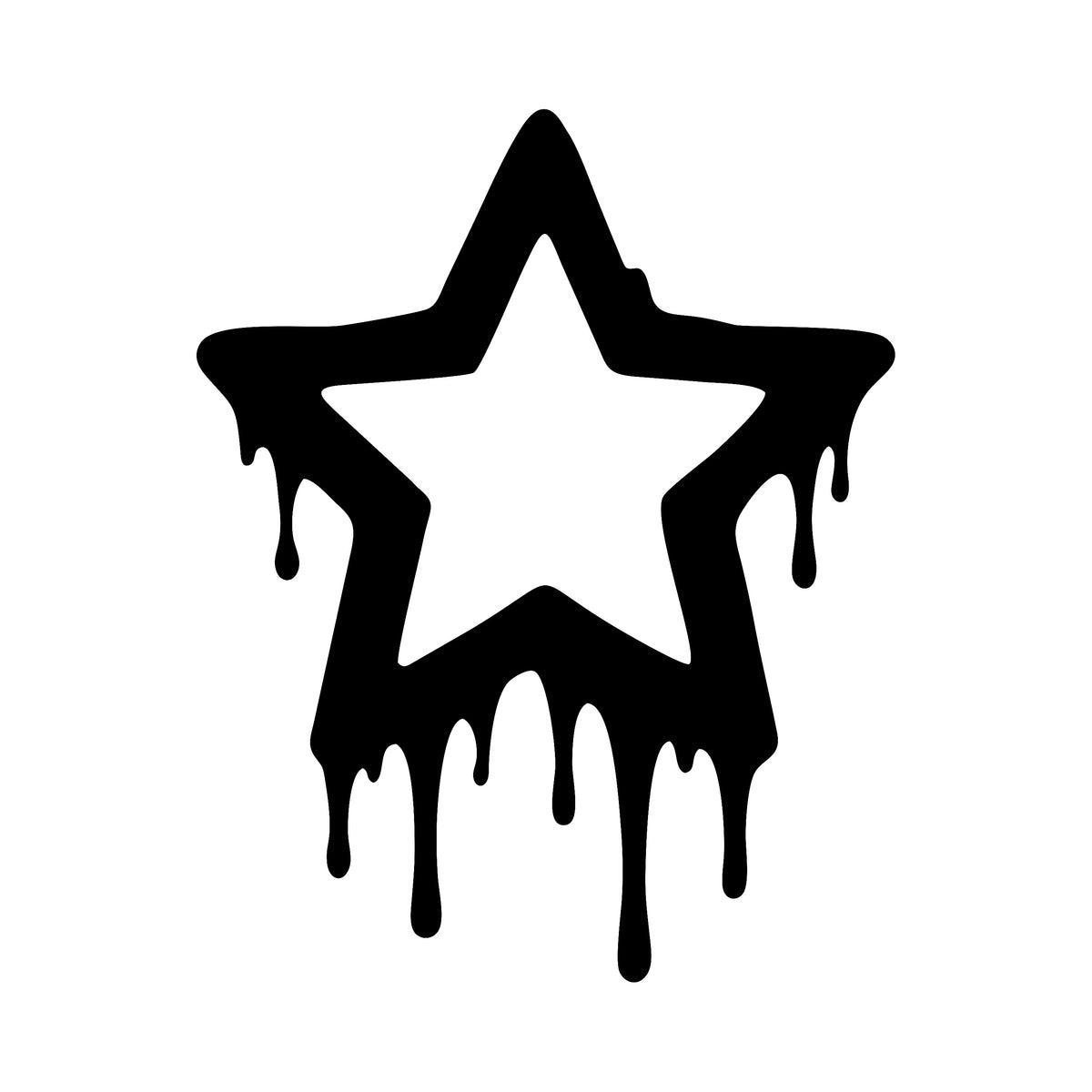 Stjärna drip - Dekal