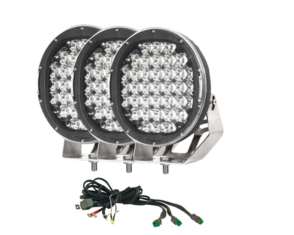 3 Pack med 185W CREE & Kabelsats Extraljuspaket