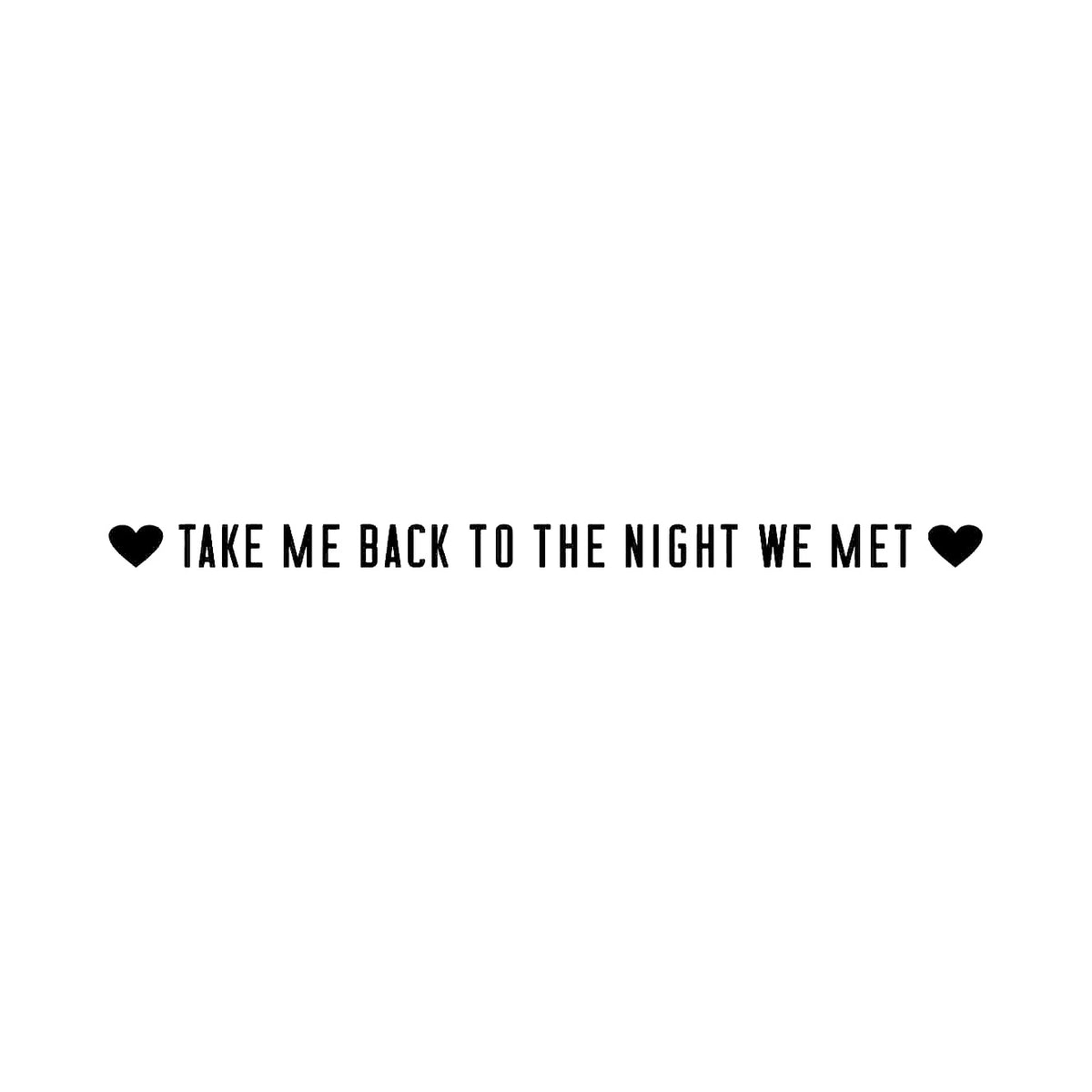 Take me back to the night we met - Dekal
