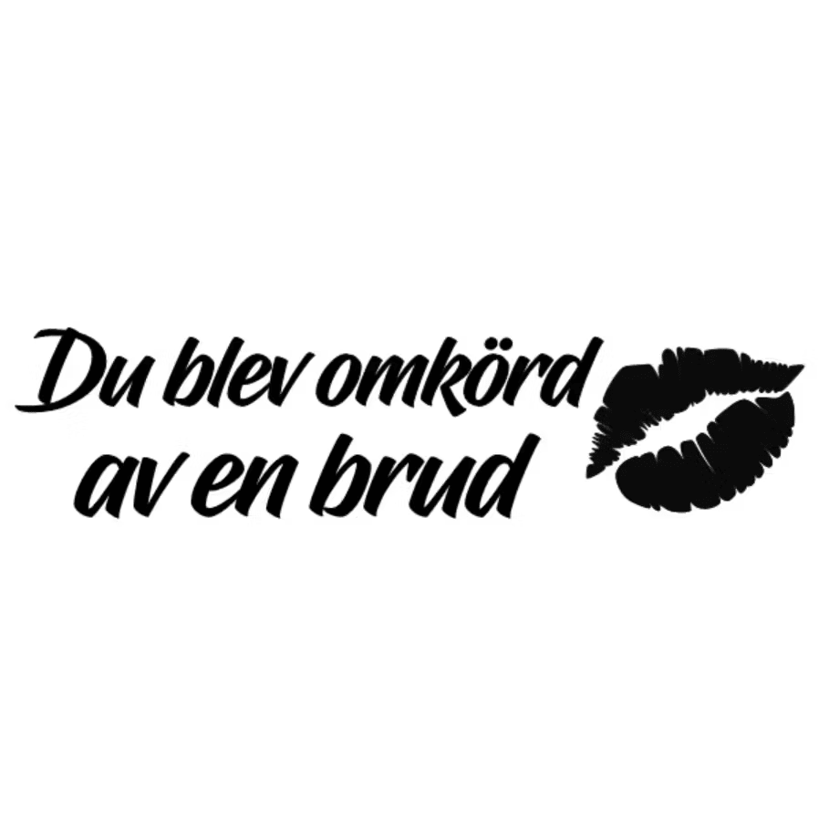 Dekal - Du blev omkörd av en brud