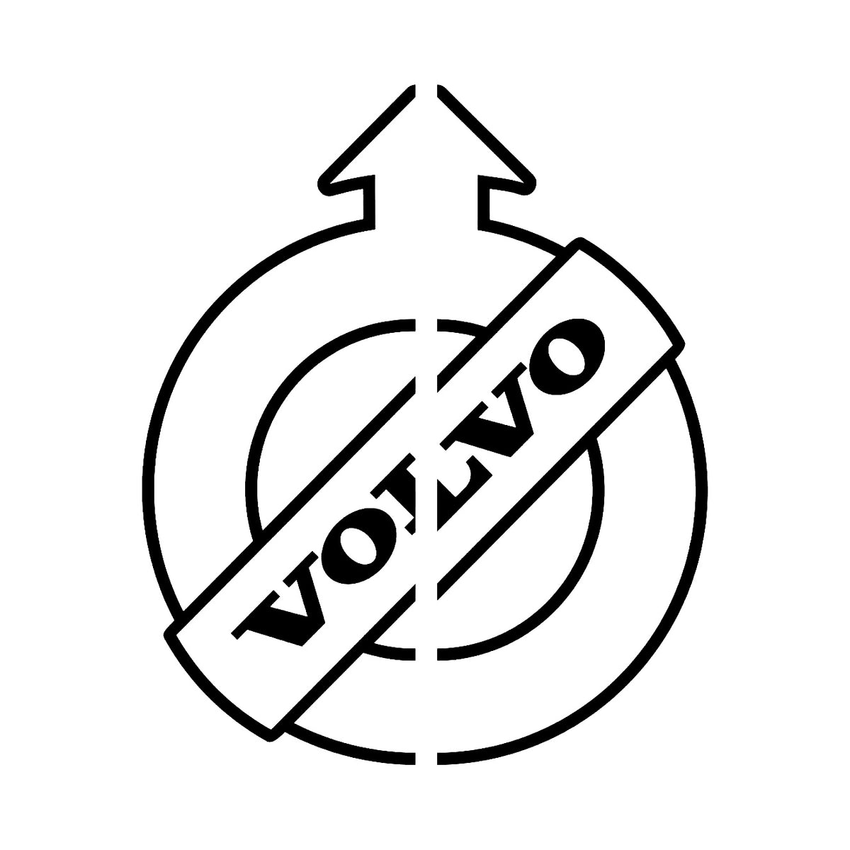 Volvo delad - Dekal