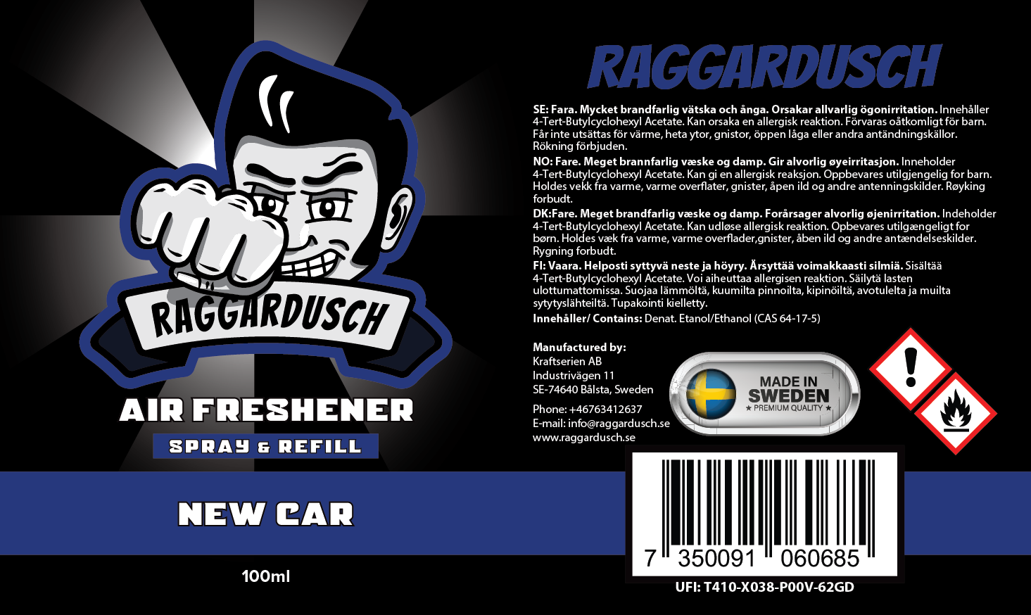 RAGGARDUSCH MAN NEW CAR SPRAY 100ML