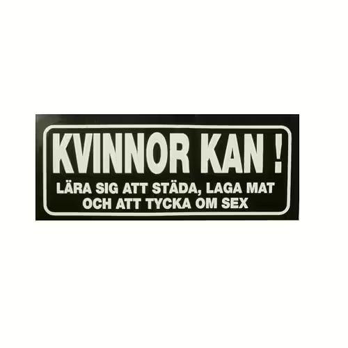Kvinnor Kan! Lära Sig Städa, Laga Mat Och Att Tycka Om Sex.