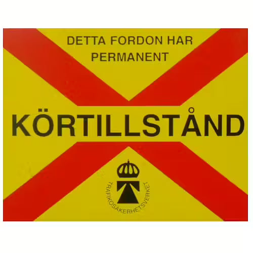Detta Fordon Har Permanent Körtillstånd.