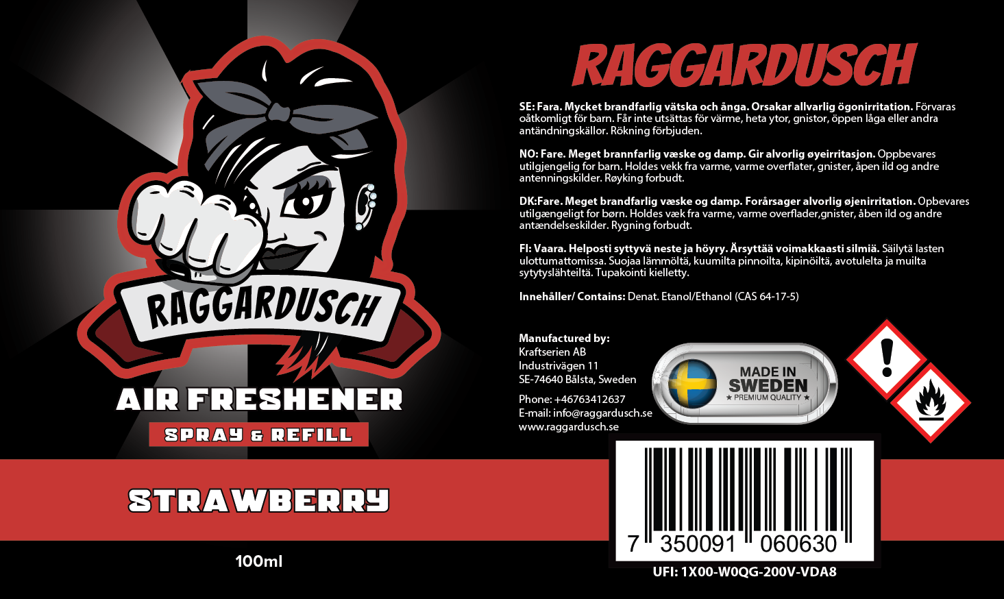RAGGARDUSCH LADY STRAWBERRY SPRAY 100ML