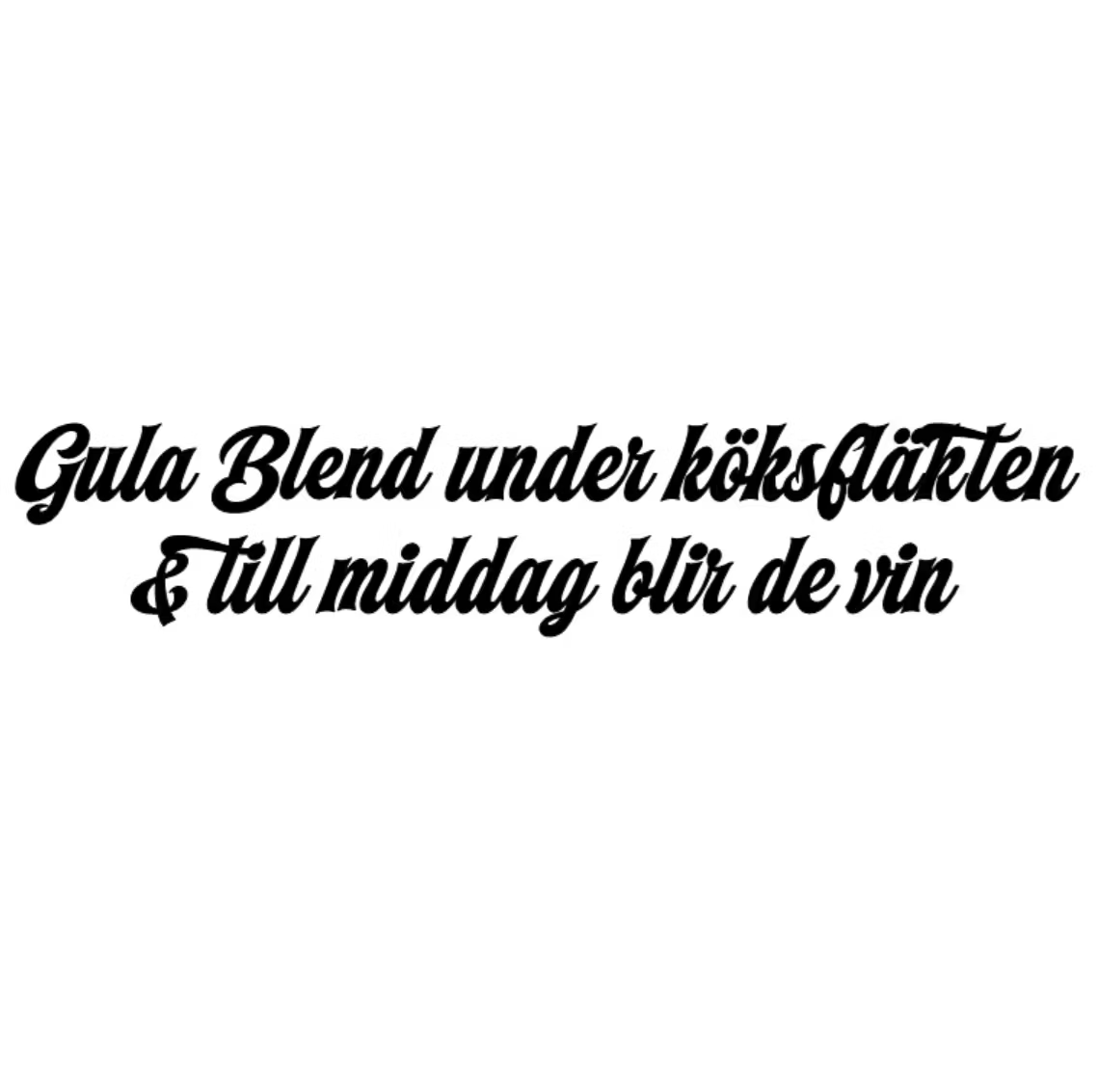 Dekal - Gula Blend under köksfläkten