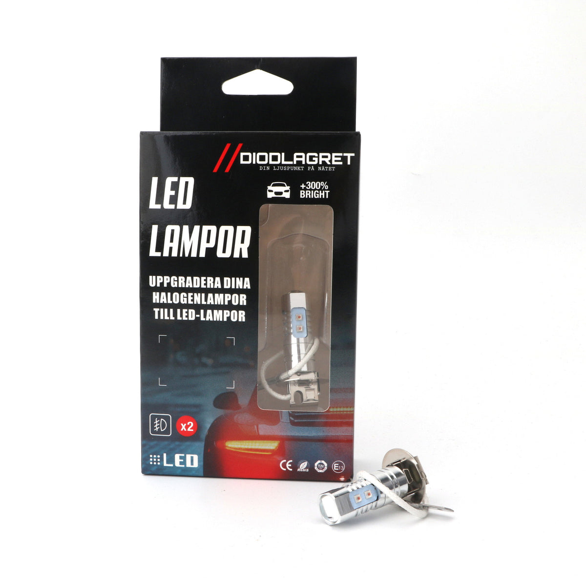 H3 Led-lampor 2pack Orange/Amber Dimljuslampor
