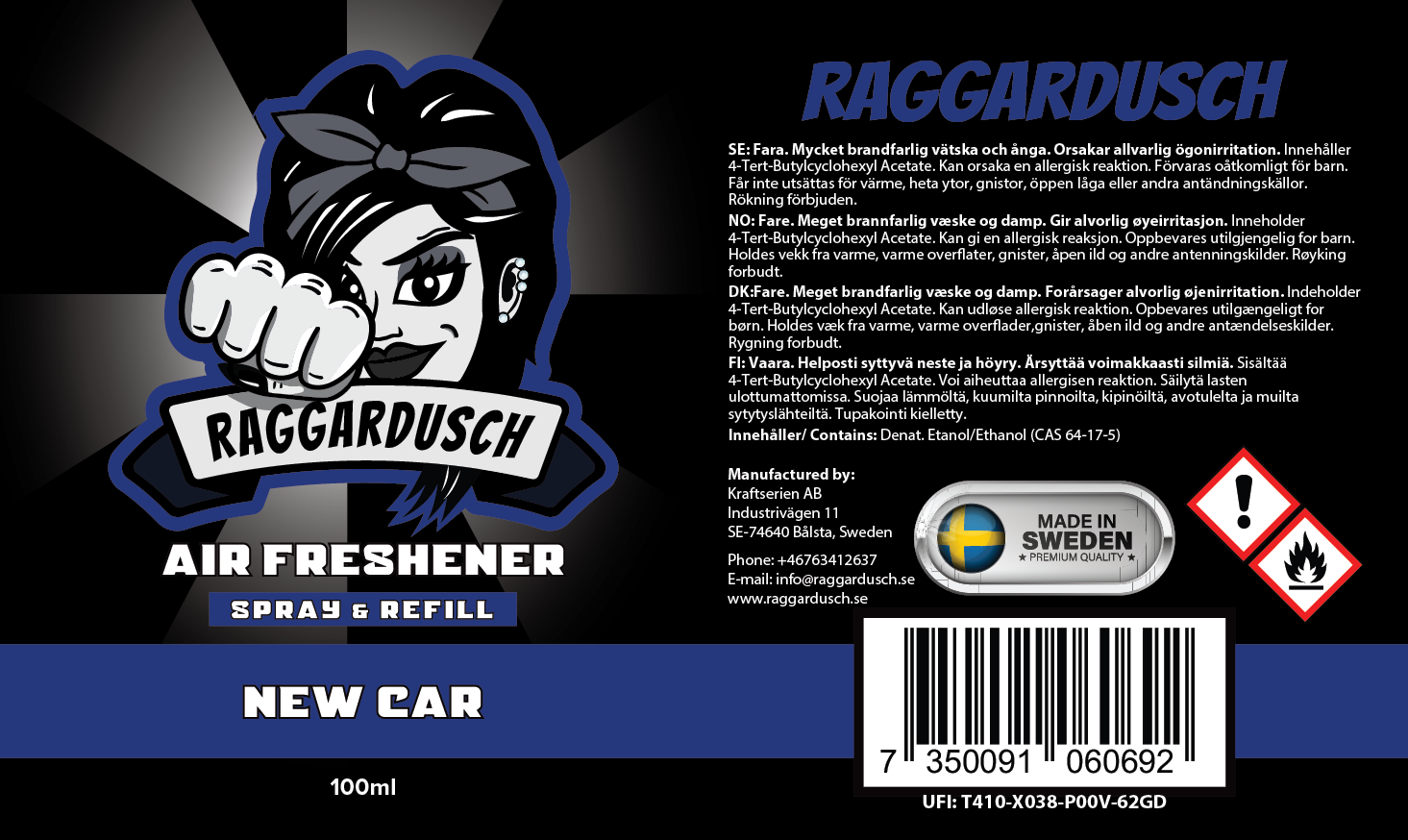 RAGGARDUSCH LADY NEW CAR SPRAY 100ML