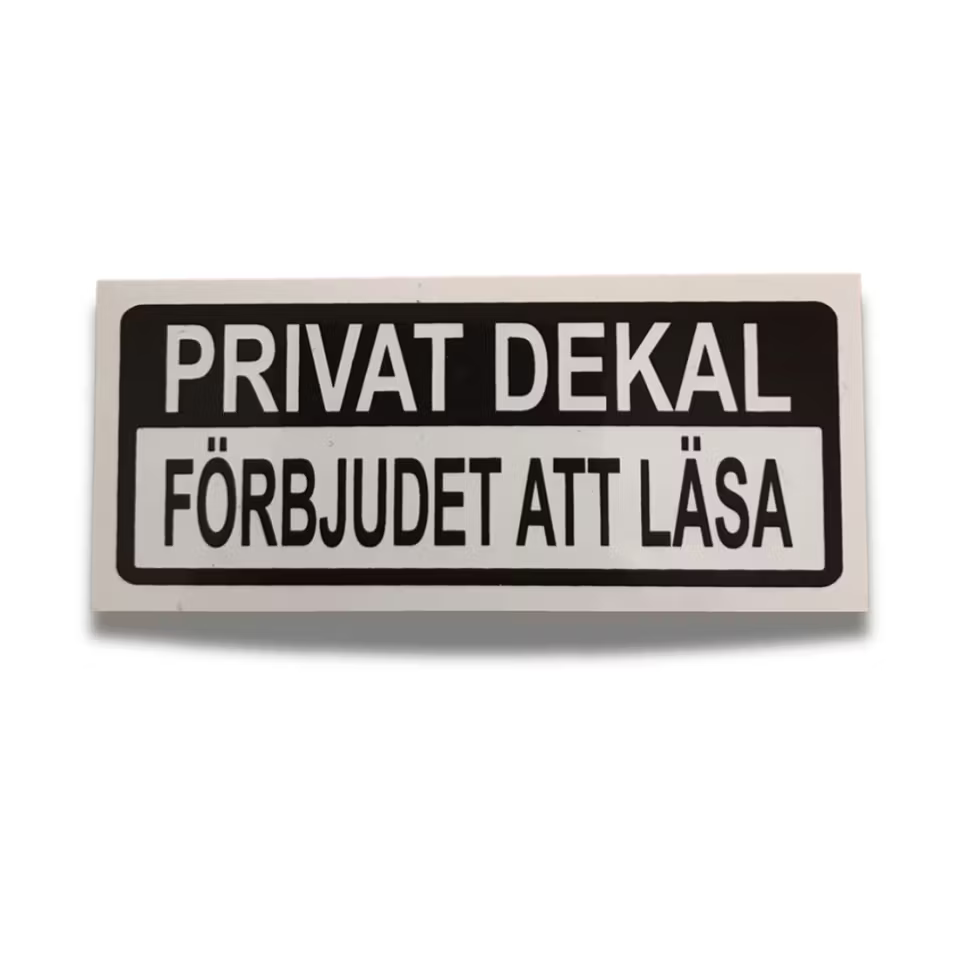 Privat Dekal - Klistermärke