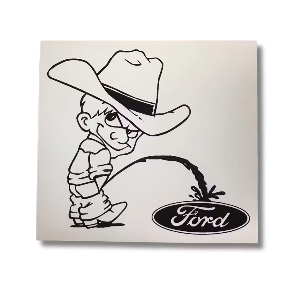 Pissar på Ford - Klistermärke
