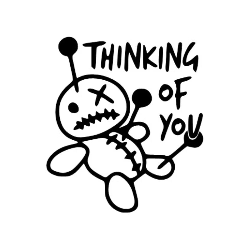 Dekal Thinking of you med woodoo docka